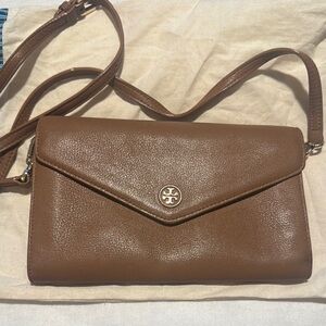 Tory Burch Brown Envelope Crossbody Bag
